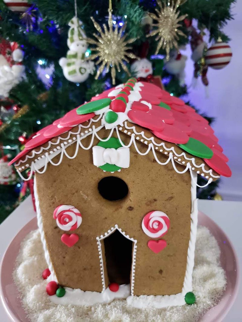 casinha de biscoito decorada